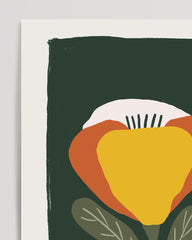 After Hover: Flower Duo - Flower illustration in yellow-orange