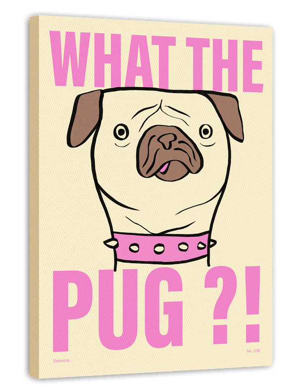 What the Pug? Mops Illustration in Pink