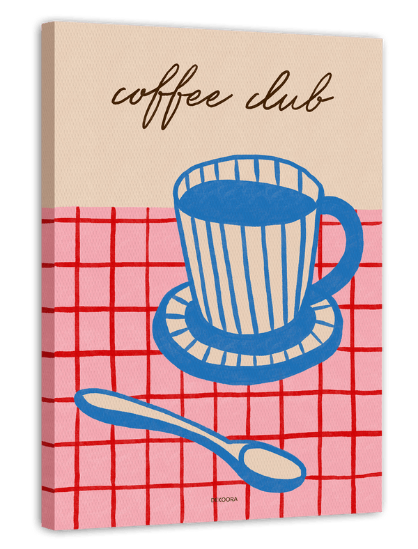 Coffee Club - Grafische Kaffeetasse mit Streifen