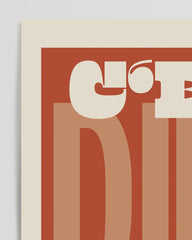After Hover: C'est Bien in Mocha Brown - Retro Typography