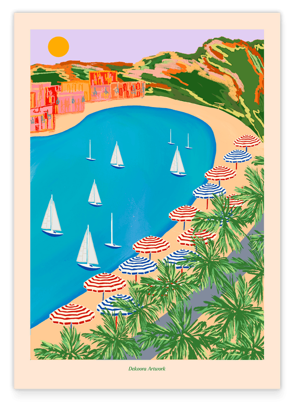Amalfi Style - Segelboote vor meditteraner Küste