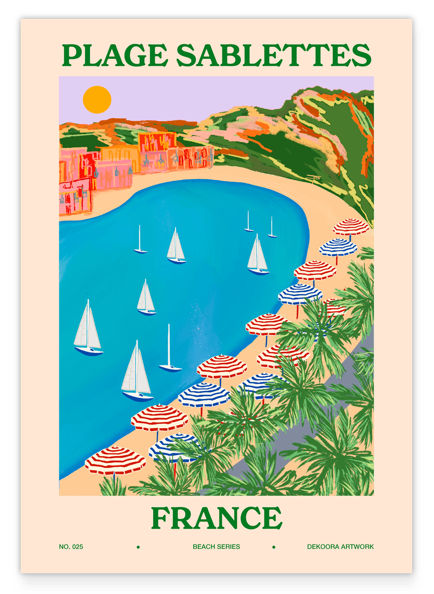 Frankreich - Bunter Strand von Plage Sablettes