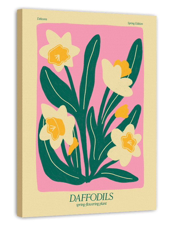 Abstract Daffodils - Narzissen in Gelb und Rosa