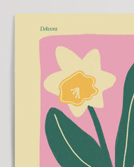 After Hover: Abstract Daffodils - Daffodils in Yellow and Pink