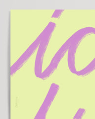 After Hover: Me too - Typography lettering in yellow