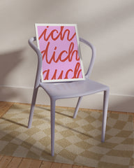 After Hover: Liebe - Ich dich auch - Sprüche Typografie in Pink