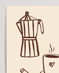 After Hover: Coffee Lovers - Modern Coffee Illustration