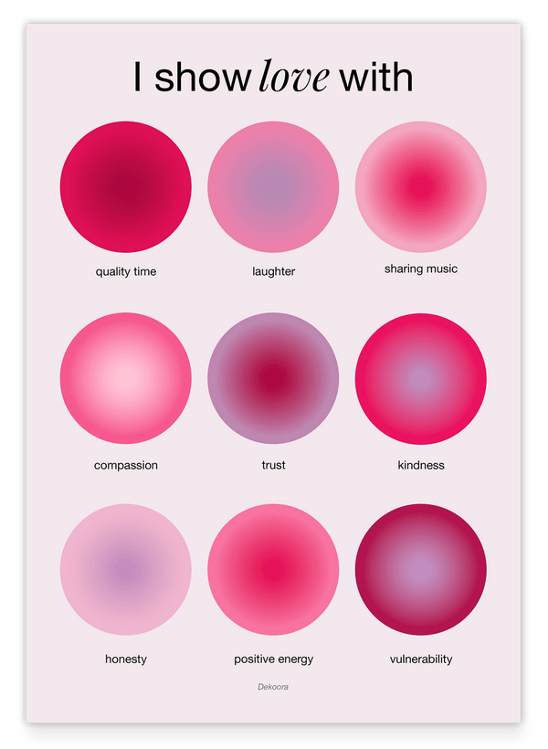 Red Aura Circles - I Show Love With...