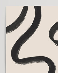 After Hover: Abstract Minimal Art No. 1 - Black and White Lines
