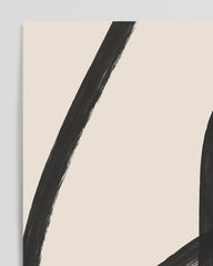 After Hover: Abstract Minimal Art No. 3 - Black and White Lines
