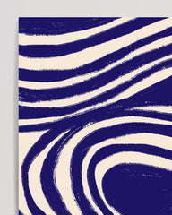 After Hover: Navy Notions No. 1 - Abstract Lines in Dark Blue