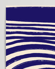 After Hover: Navy Notions No. 2 - Abstract Lines in Dark Blue