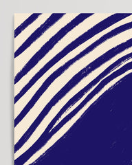 After Hover: Navy Notions No. 3 - Abstract Lines in Dark Blue