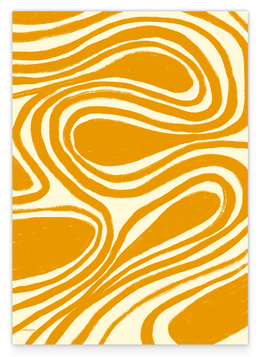 Modern Mustard No. 1 - Abstrakte Kunst in Senfgelb