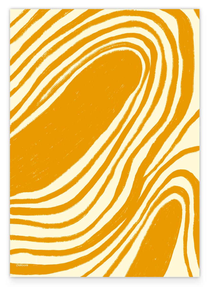 Modern Mustard n° 3 - Art abstrait en jaune moutarde