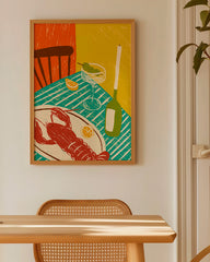 After Hover: Le Homard - Lobster Dinnersetting in Grün