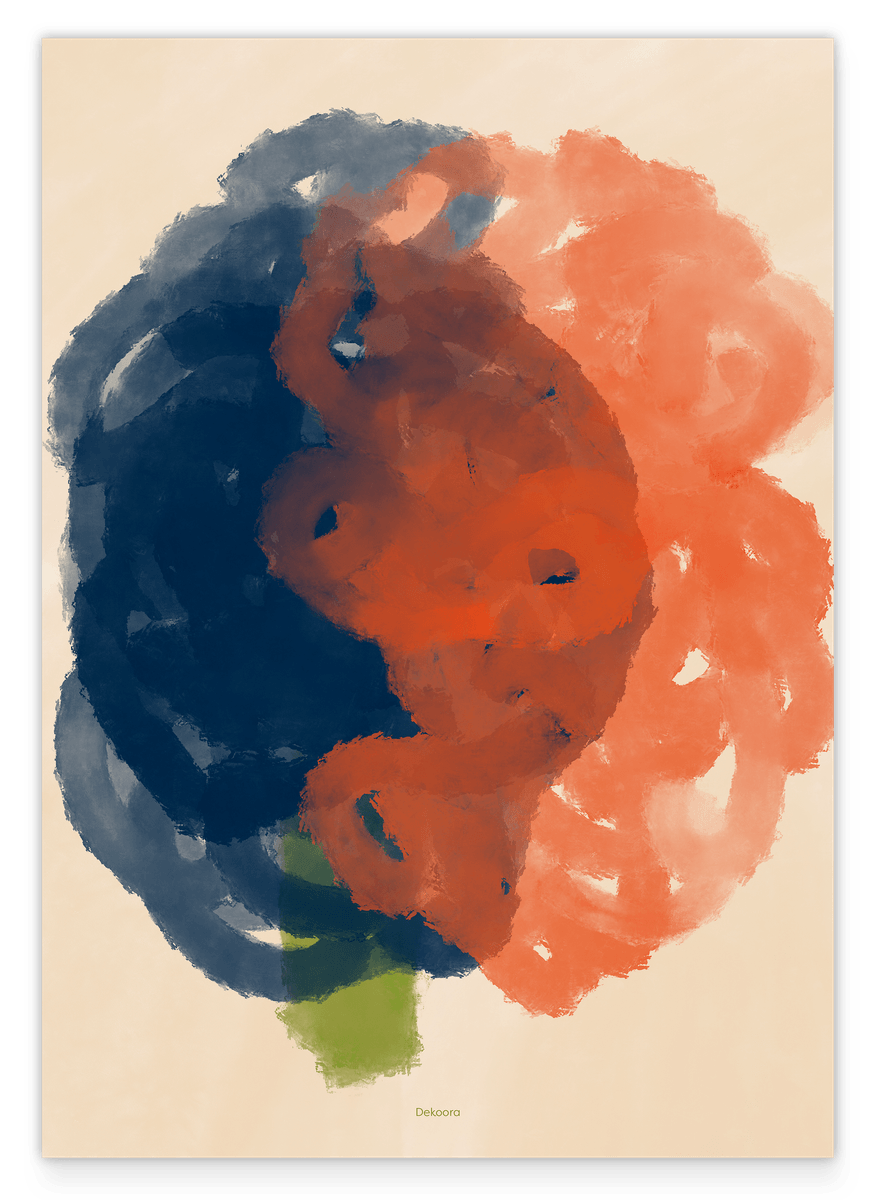 Bold Blooms - Abstract flower drawing with circles