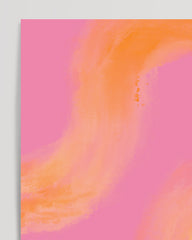 After Hover: Peachy Paths I - Abstract lines in orange and pink