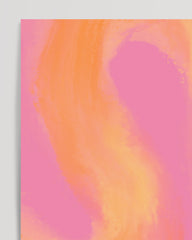 After Hover: Peachy Paths II - Abstract Lines in Orange and Pink
