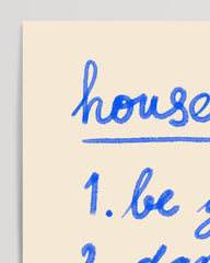 After Hover: Happy House Rules - Sayings Drawing