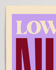 After Hover: Lowkey Nice - Typography image in purple