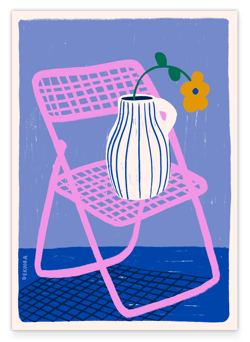 Charming Chair - Klappstuhl mit Blumenvase