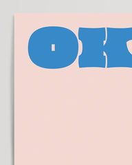 After Hover: Okay, cool. I Got You - Blue Typography