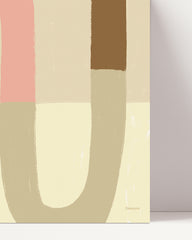 After Hover: "Keen Khaki" - Abstract wall art in earth tones