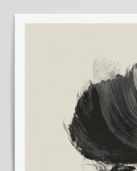 After Hover: Black Brushpainting II - Abstract Drawing
