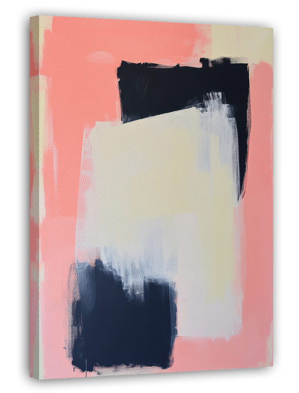 Square Trilogy - Abstraktes Pink mit Quadraten