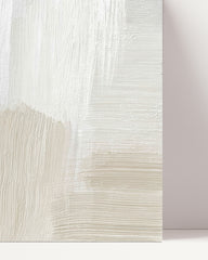 After Hover: Soft Strokes - Abstract Art in White