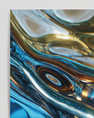 After Hover: Metallic Liquid No. 2 in Gold and Blue
