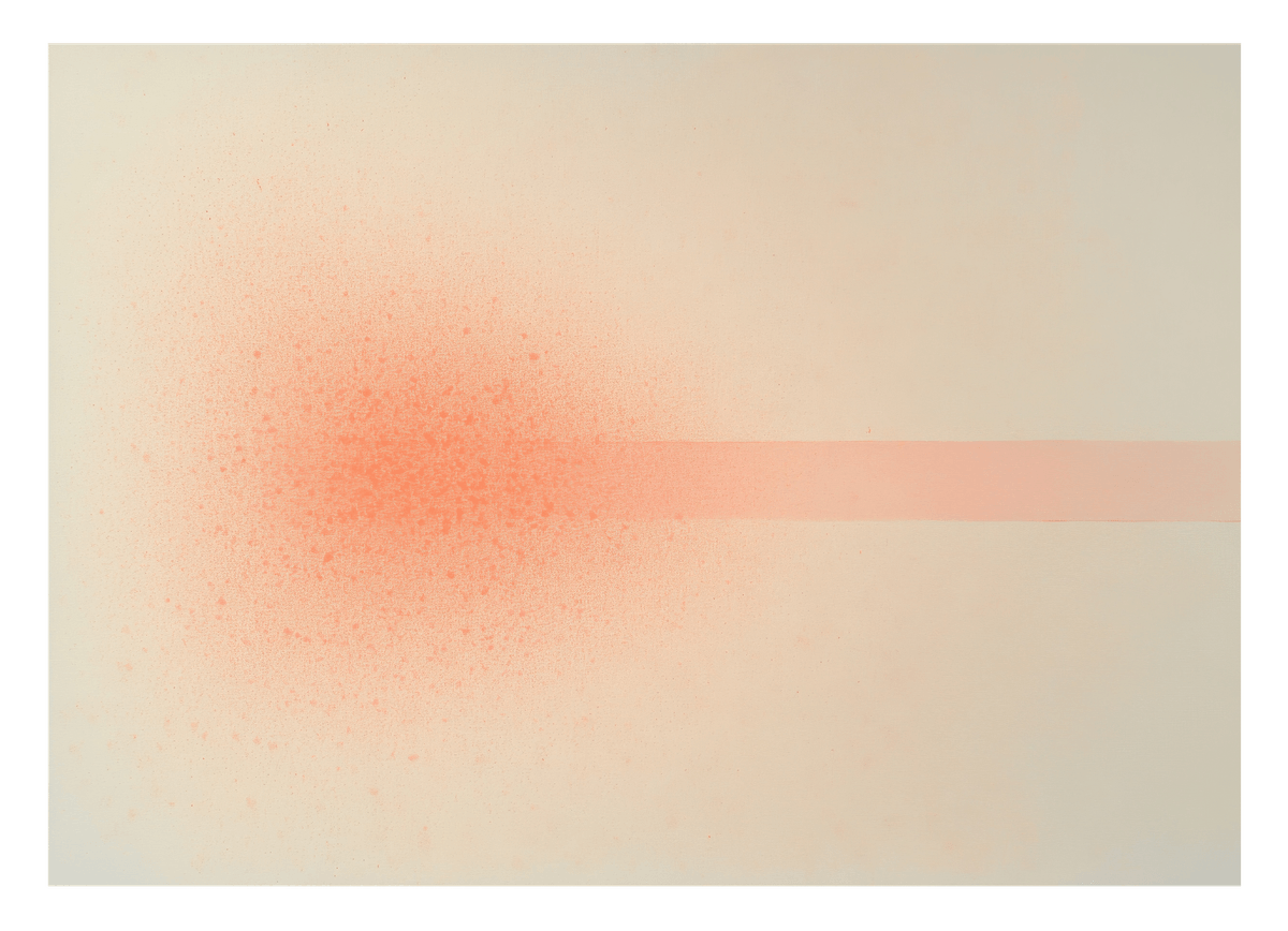 Peachy Poetry - Art abstrait en abricot