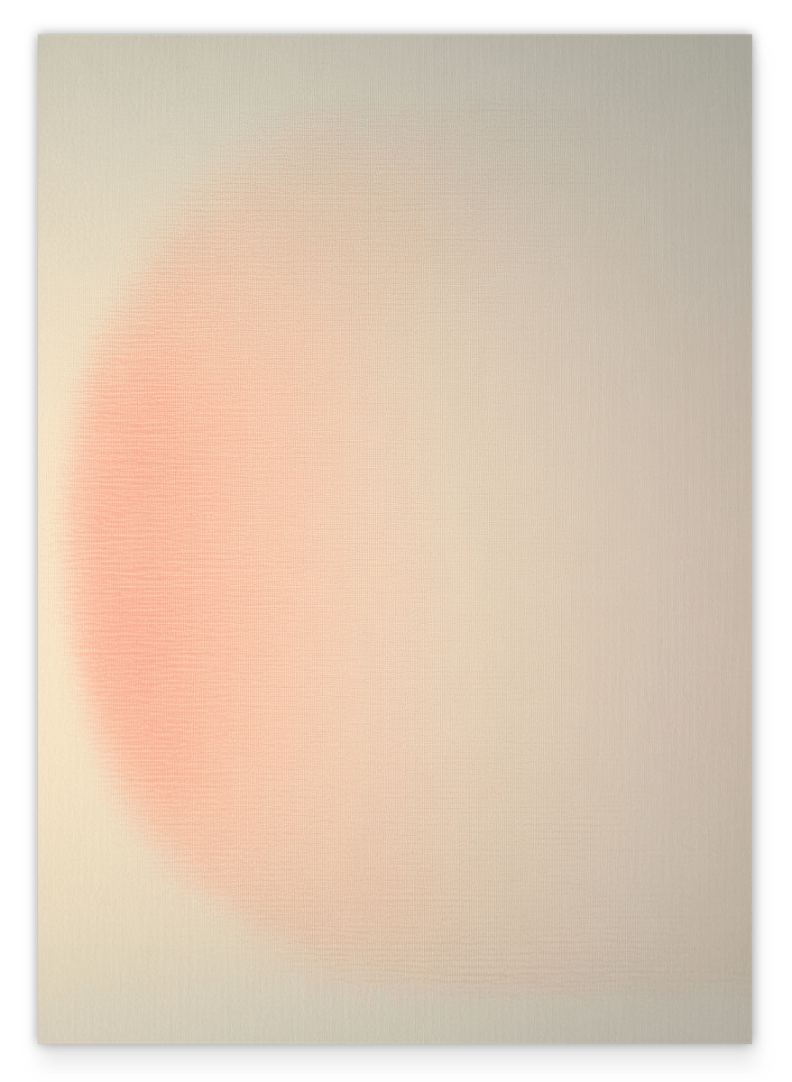 Peachy Poesy - Dezenter Halbkreis im Hochformat