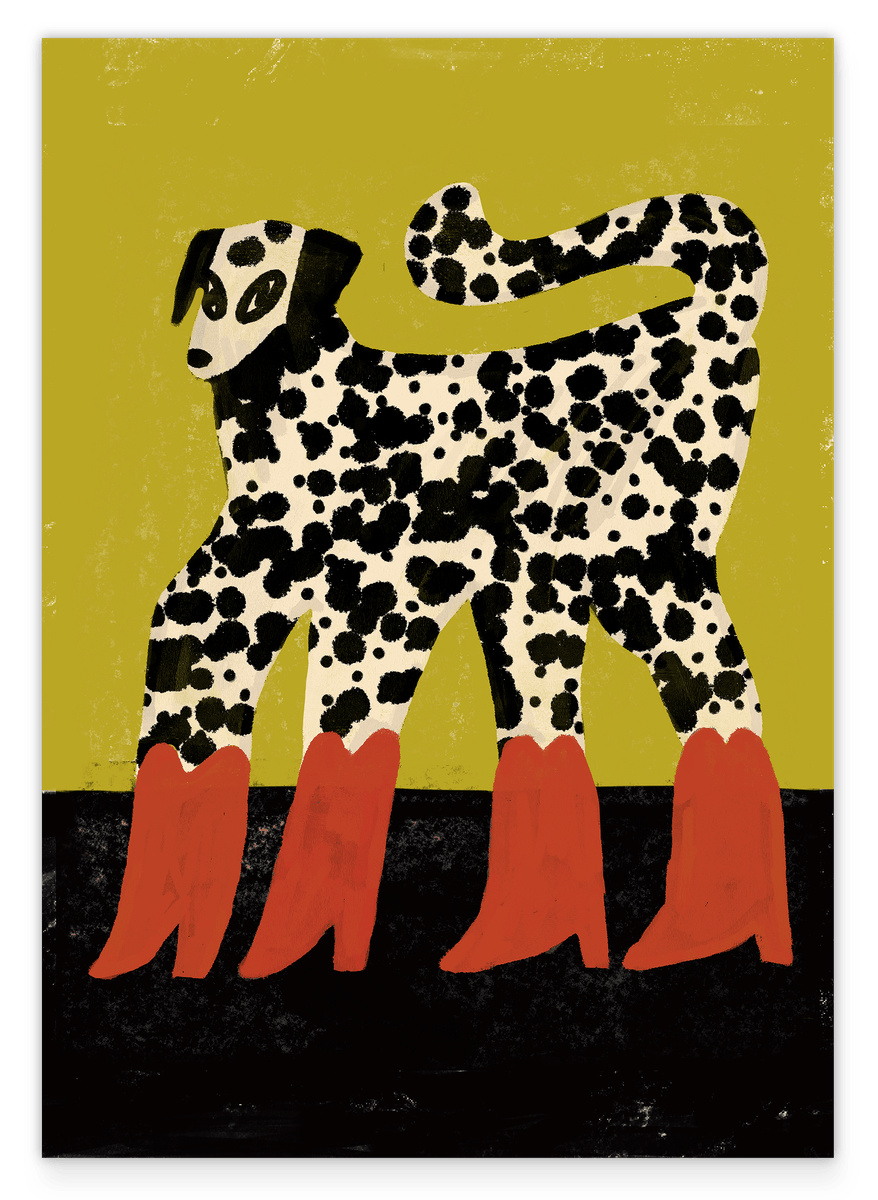 Cute Dogs Boots: Dalmatiner in roten Stiefeln