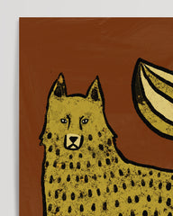 After Hover: Abstract fox in striped look