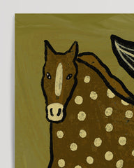 After Hover: Abstract Horse in Striped Look
