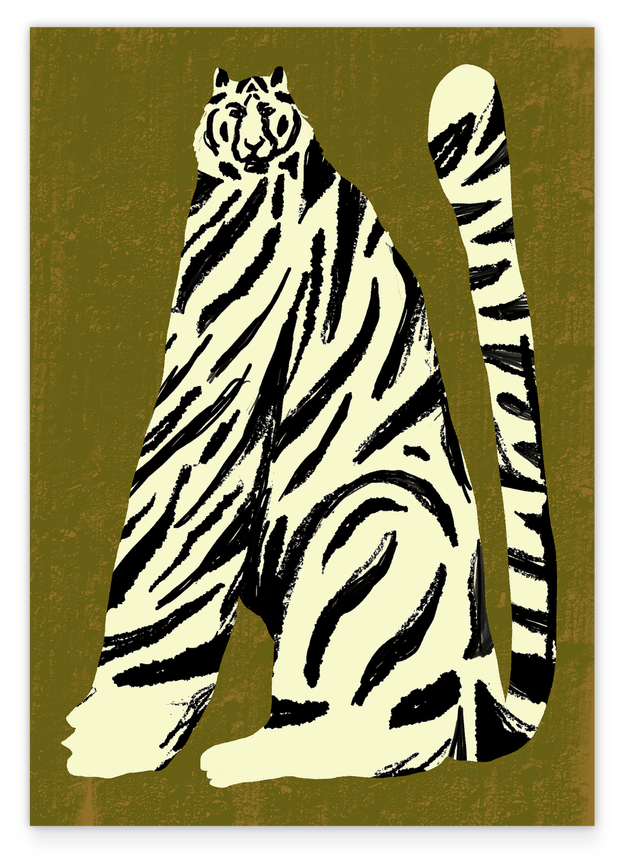 Rooaar: Abstrakter weißer Tiger