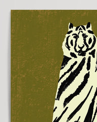 After Hover: Rooaar: Abstract White Tiger