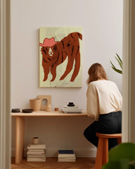 After Hover: Abstrakter Tiger mit Cowboy-Hut
