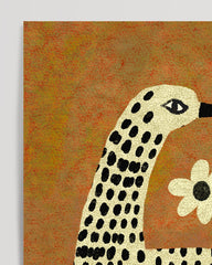 After Hover: Abstract duck with flower