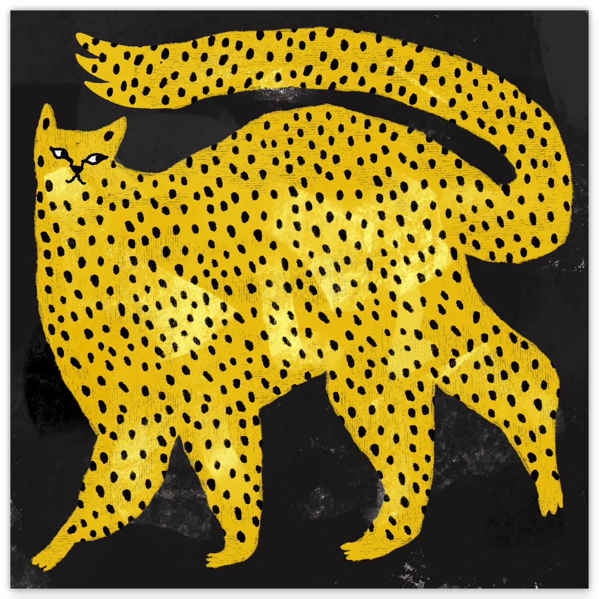 Abstrakter Leopard im Dunkeln