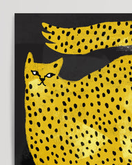 After Hover: Abstract Leopard in the Dark