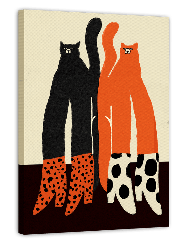 Cat Duo: Gestiefelte Kater in Polka Dots