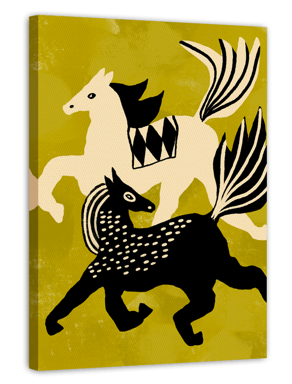 Retro Horses: Galoppierende Pferde