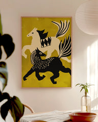 After Hover: Retro Horses: Galoppierende Pferde