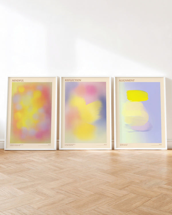 Set aus 3 Postern: Mindful Aura