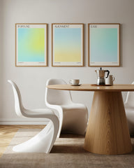 After Hover: Set aus 3 Postern: Affirmationen in Blau & Gelb