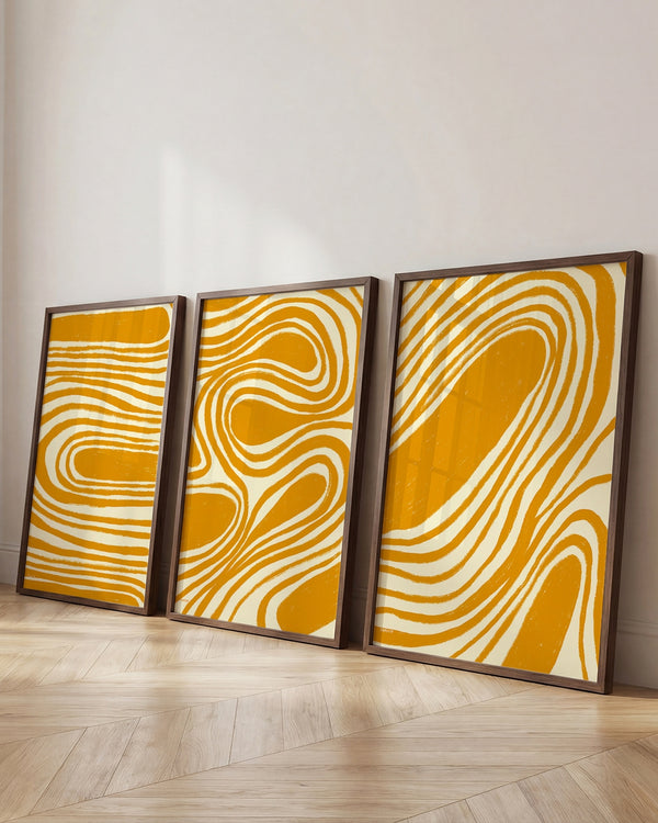 Set aus 3 Postern: "Modern Mustard"