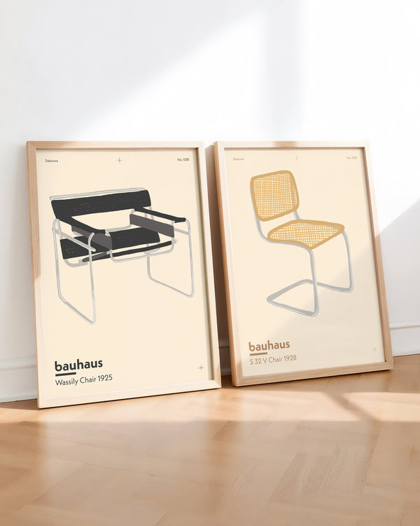 Set aus 2 Postern: Bauhaus Classic Chairs